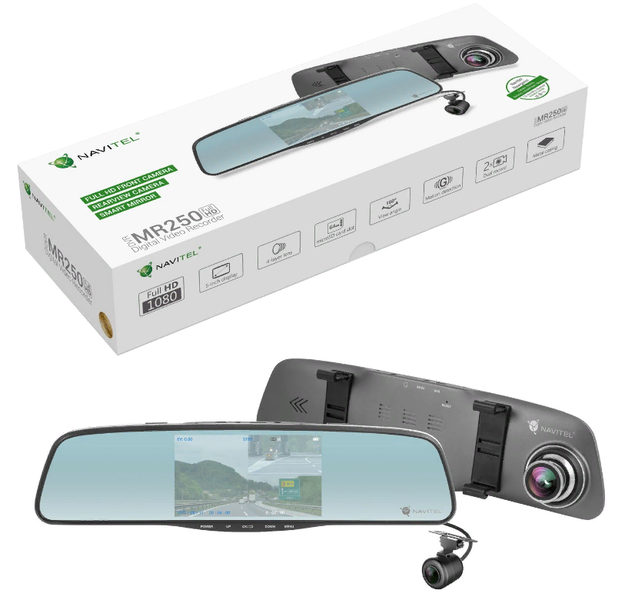 Обзор зеркала-видеорегистратора NAVITEL MR250 NV с ночной съёмкой