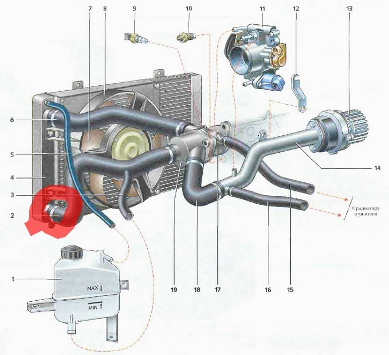 Система охлаждения двигателя лада калина: радиатор, вентилятор и т.д.