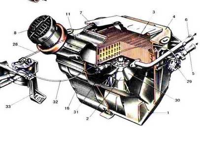 Ваз 2105 схема печки